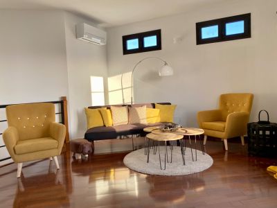 Villa L-105 Lanzarote Wohnraum mit Sesseln