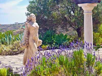 TFS - 192 Finca Ferienhaus Garten mit Skulptur